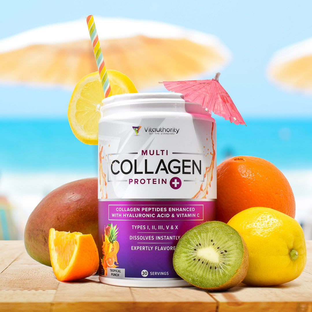2 Bottles of Multi Collagen Peptides - Tropical Punch