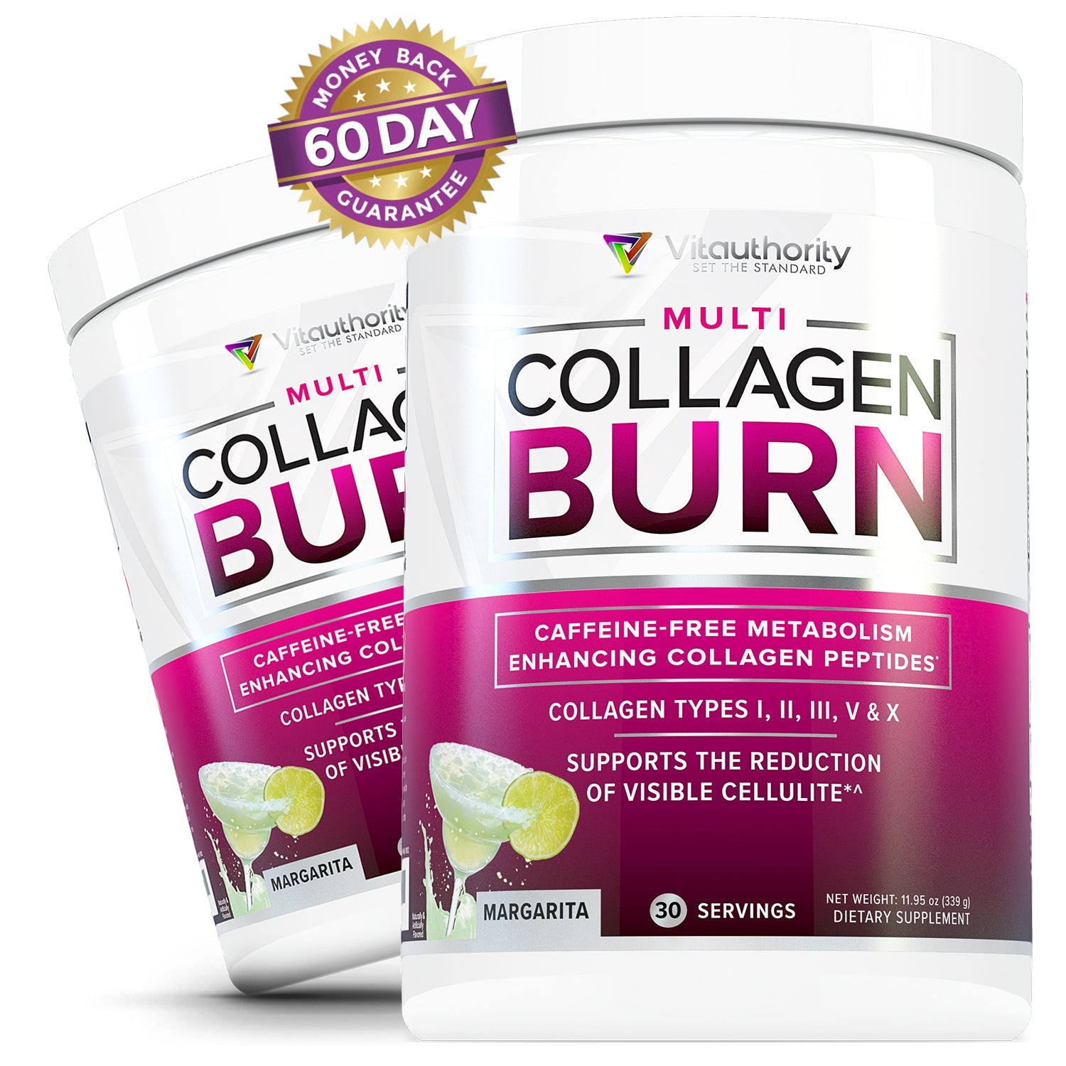 2 Bottles of Multi Collagen Burn - Margarita Flavor