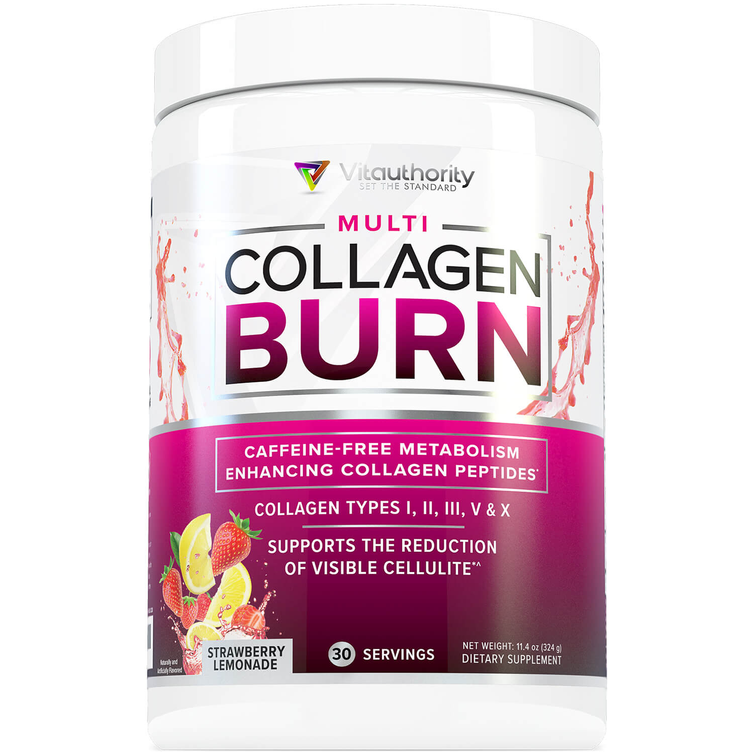 2 Bottles of Multi Collagen Burn - Strawberry Lemonade Flavor
