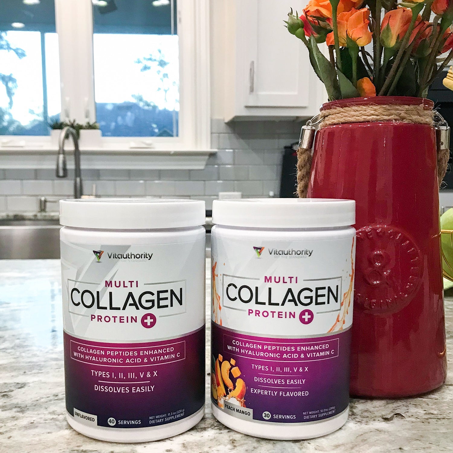 Multi Collagen Peptides - Peach Mango