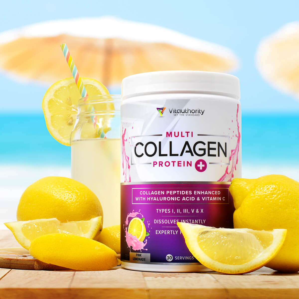 Multi Collagen Peptides - Pink Lemonade